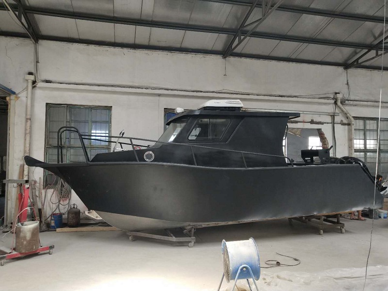 7.5米铝合金钓鱼艇海钓船 铝镁合金家用小型游艇驾驶室加长豪华版